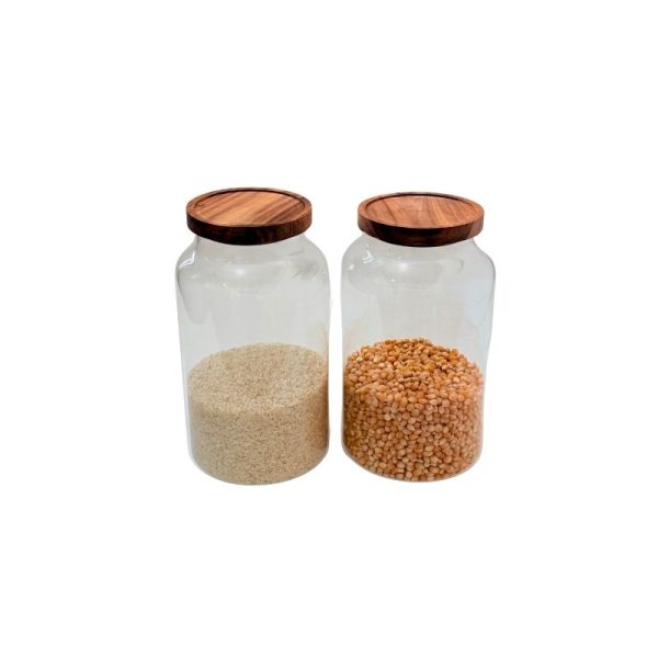 2.8L Acacia Lid Canster